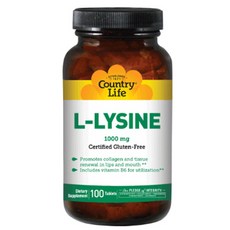 컨트리라이프 L-리신 1000mg 타블렛, 100정, 1개