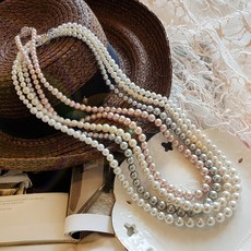 핑크진주목걸이