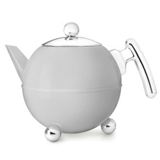 브레드메이어 벨라 티포트, Cloudy Grey + Stainless Steel, 1.2L