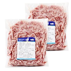 벅스웨이 국내산 돼지고기 다짐육 1kg, 2개