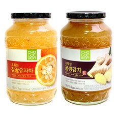 초록원 참꿀유자차1kg +꿀생강차1kg, 2개, 1kg
