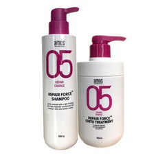 아모스 손상모발케어 리페어포스Set(샴푸500g+키토트리트먼트750ml), 1set