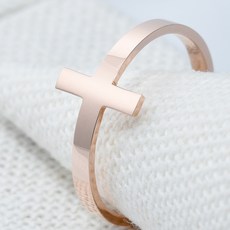 러프아일랜드 14k 플랫 십자가 반지 가톨릭 천주교 성물 십자가