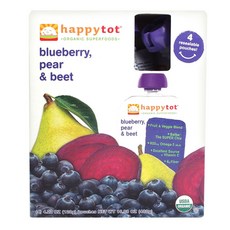 Happy Tot 슈퍼푸드 어린이 스무디 480g, 블루베리, 배, 사탕무우(Blueberry, Pear & Beet), 1개