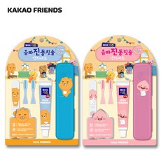 카카오 음파 진동 전동 칫솔 어린이 양치세트 치약, 어피치