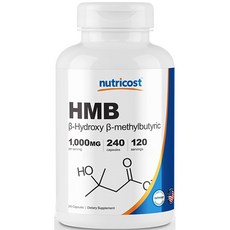 뉴트리코스트 HMB 500mg 캡슐 240캡슐 1서빙 1 000mg 120회분 HMB Capsules [500 MG] [240 CAPS], 240정, 1개