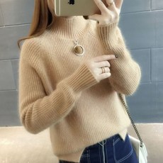 디에프 여성 털방울포인트니트티 터틀넥니트 겨울신상 신상니트 여성니트 20대여성