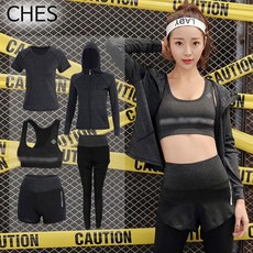 [체스] 헬스큐너 여성요가복 5종세트_패드탈부착