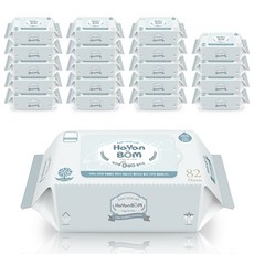 하얀봄 아기물티슈 프리미엄 좋아해 리필형 물티슈 유아물티슈, 20팩, 82매입