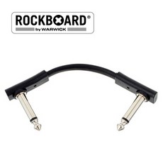 RockBoard 락보드 이펙터케이블 플랫 패치케이블 블랙 5cm, 1개