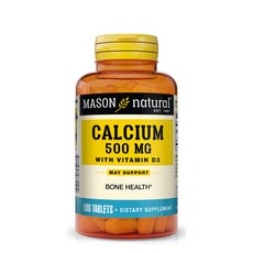 매이슨네츄럴스 칼슘 500mg 비타민 D3 포함 타블렛 무설탕, 1개, 100정