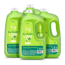 순샘 라임 주방세제, 3L, 4개