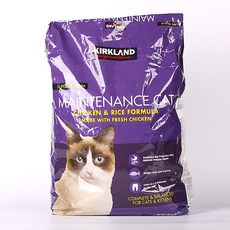 커클랜드시그니춰 슈퍼 프리미엄 메인터넌스 치킨 앤 라이스 고양이 사료, 11.34kg, 2개