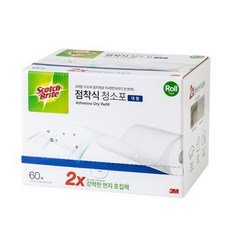 3M 스카치브라이트 점착식청소포 60매 대형 청소포, 1개