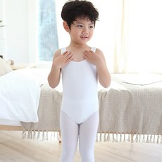 국산 남아레오타드 화이트발레복(나시)