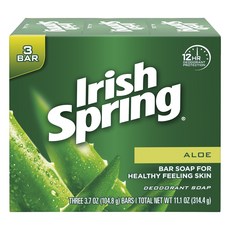 Irish Spring 데오드란트 솝 알로에 3개입, 318.93g, 1개