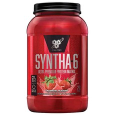 비에스엔 신타-6 프로틴 파우더 드링크 믹스 단백질 보충제, 스트로베리 밀크셰이크 (Strawberry Milkshake), 1.32kg