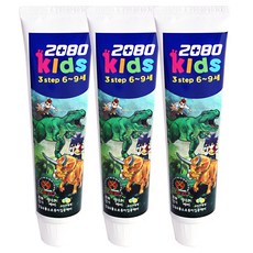 애경 2080키즈치약3단계공룡메카드(소다버블), 3개