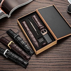 퓨처타임 양면 핀버클 갤럭시워치호환 가능 양면 소가죽 시계줄(18mm 20mm 21mm)