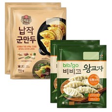 비비고 납작군만두700gx2개+왕교자350gx2개, 1세트