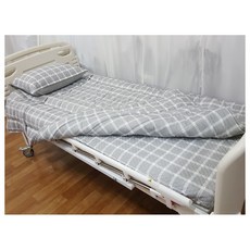 병원침대커버이불베개베이직네모그레이