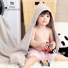 테리파머 무형광 메이슨 후드타올 오가닉 항균 아기목욕가운 1장 수건 타월, 04_메이슨후디_그레이