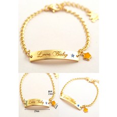 18K GOLD [미아방지팔찌] 할로우스틱_BB417, 단품