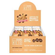 Kiss My Keto 케토제닉 바, 12개입, 초콜릿 피넛 버터(Chocolate Peanut Butter)