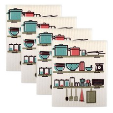 Design Imports 스웨디쉬 디쉬클로스 키친크로스, 4개입, Utensils