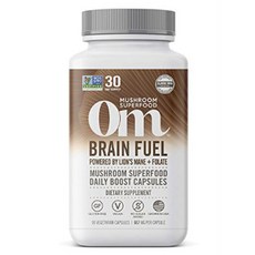 Om 브레인 퓨얼 머쉬룸 슈퍼푸드 데일리 부스트 베지테리안 캡슐, 90개입, 1개