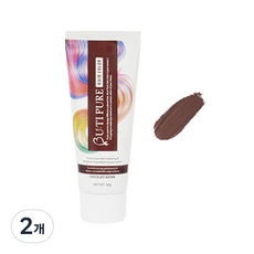 뷰티퓨어 헤어컬러트리트먼트 일회용염색 셀프염색 하루염색약 60g, 2개, 브라운, 브라운