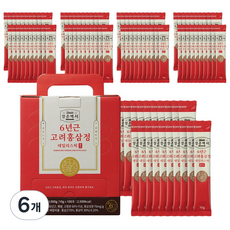 청춘백서 프리미엄 홍삼 6년근 고려홍삼정 데일리스틱 골드, 1kg, 6개 1kg, 6개