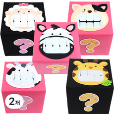 인쇄펠트 동물 궁금이 상자 DIY(20cm) 20분 완성, 기린, 2개
