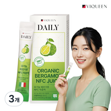 바이퀸 100% 유기농 베르가못 샷 액상 즙 스틱 NFC 착즙액 폴리페놀, 3개, 280g