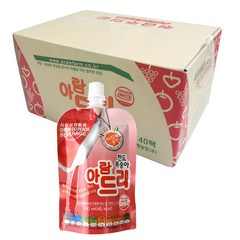 아람농장 아람드리 천도복숭아 주스, 100ml, 40개