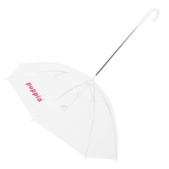 퍼피아 강아지 장마 산책 투명 우산, 화이트