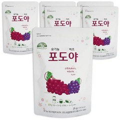 오가닉스토리 유기농 베이비퍼프 포도야, 포도맛, 6개, 25g