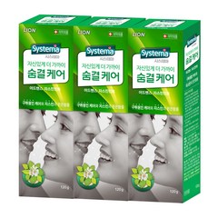 시스테마 숨결케어 치약, 120g, 3개