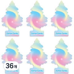 리틀트리 차량용 방향제 본품, 36개, 코튼 캔디