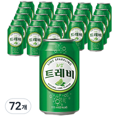 트레비 롯데 라임 355ml, 72개