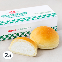 후앙 서울우유 우유생크림빵, 420g, 2개