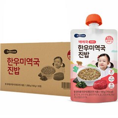 베베쿡 한우 미역국 진밥 실온이유식 완료기 100g, 한우 + 미역 혼합맛, 10개