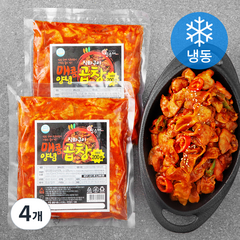 강창구찹쌀진순대 창구식품 직화구이 매콤양념 곱창 (냉동), 200g, 4개