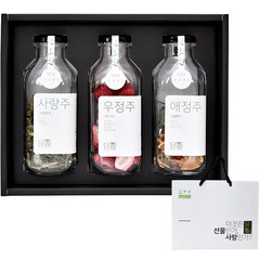 꿈에그린농장 담향 담금주 키트 2호 + 쇼핑백 선물세트 야관문 23g + 딸기 16g + 감귤 16g, 1세트