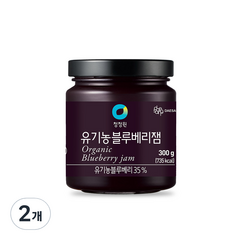 청정원 유기농 블루베리잼, 300g, 2개