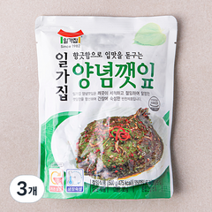 일가집 양념깻잎, 3개, 500g