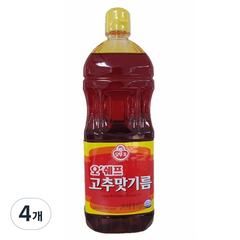오쉐프 고추맛기름, 1.5L, 4개