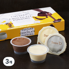 스위디 커스터드 & 초콜릿푸딩, 720g, 3개