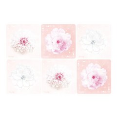 환타스틱스 논슬립 스티커 꽃 32013 6매, 혼합 색상