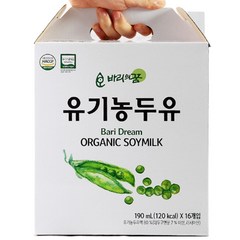 이노푸드 바리의꿈 유기농 두유, 190ml, 16개